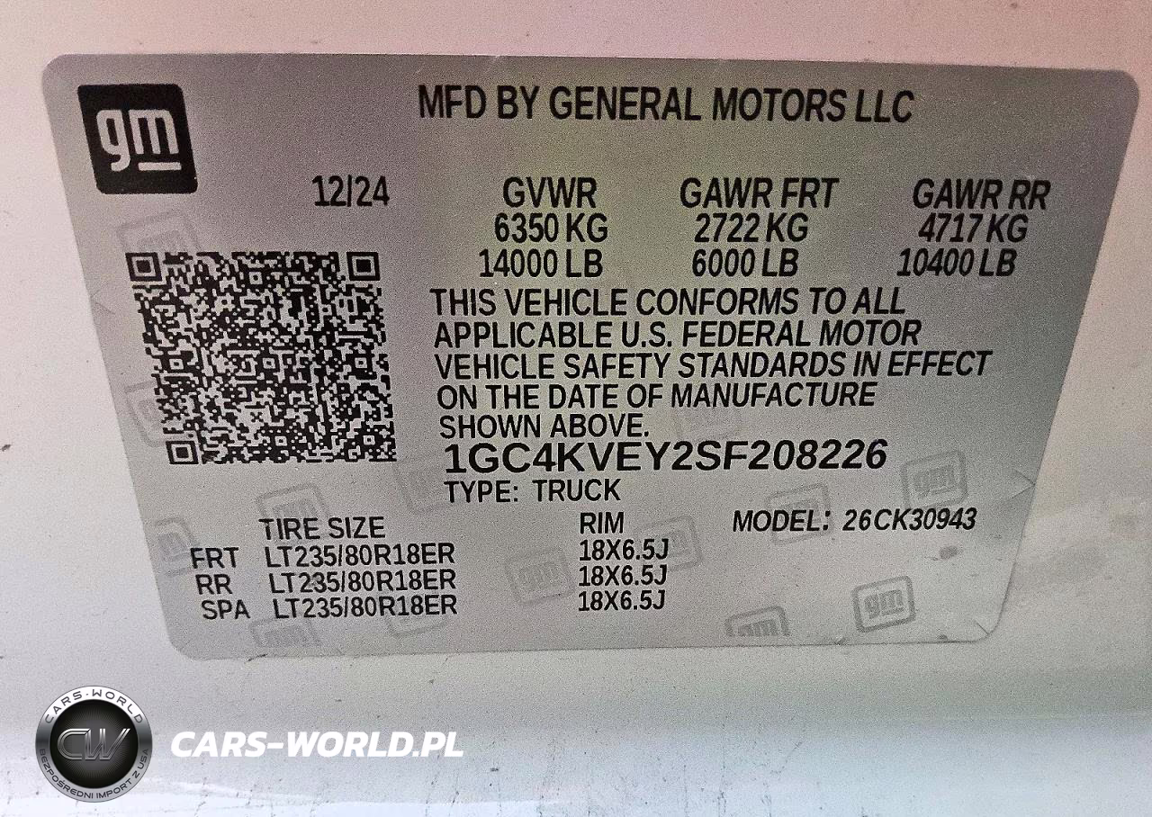 2025 Chevrolet Silverado K3500 High Country VIN:1GC4KVEY2SF208226 - 12