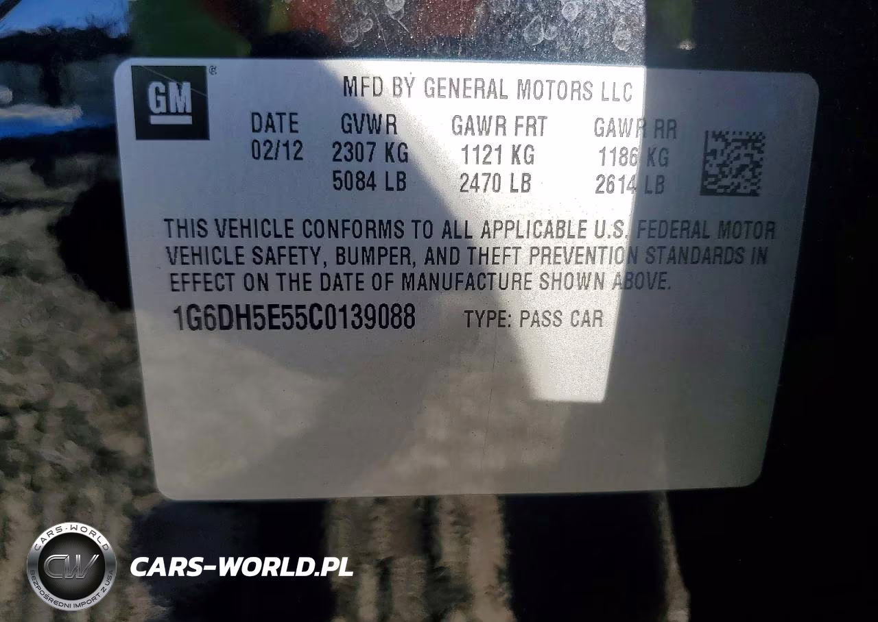 2012 Cadillac Cts Luxury Collection VIN:1G6DH5E55C0139088 - 12