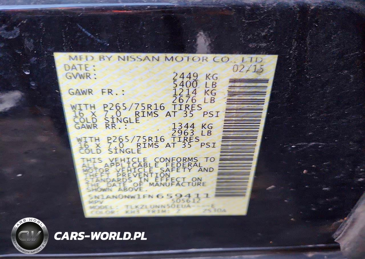 2015 Nissan Xterra Pro-4X VIN:5N1AN0NW1FN659411 - 13
