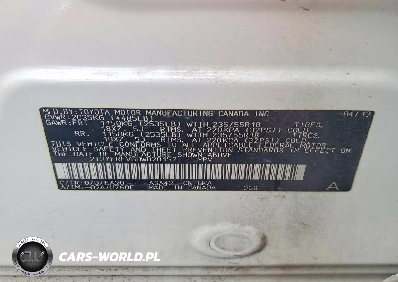 2013 Toyota Rav4 Limited VIN:2T3YFREV6DW020152 - 13