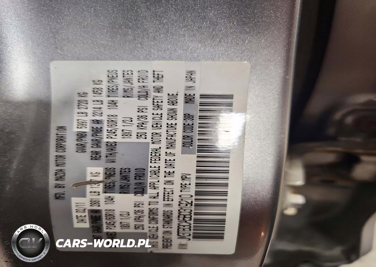 2011 Mazda Cx-9 VIN:JM3TB3CA5B0319210 - 13