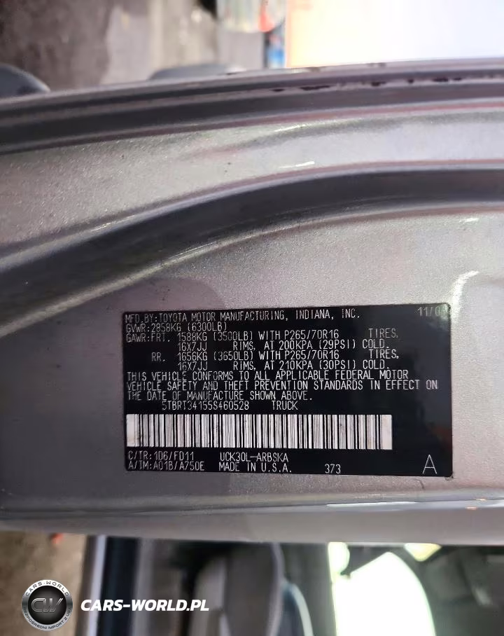 2005 Toyota Tundra Access Cab Sr5 VIN:5TBRT34155S460528 - 12