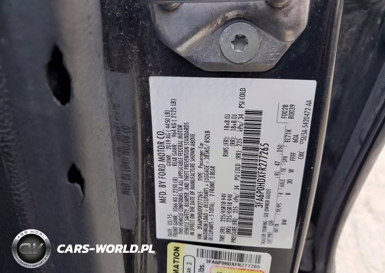 2015 Ford Fusion Se VIN:3FA6P0HDXFR277265 - 12