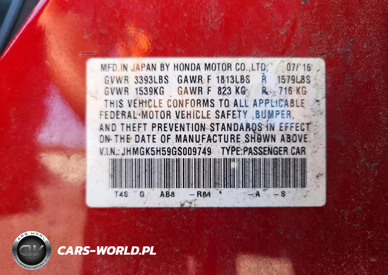 2016 Honda Fit Lx VIN:JHMGK5H59GS009749 - 12