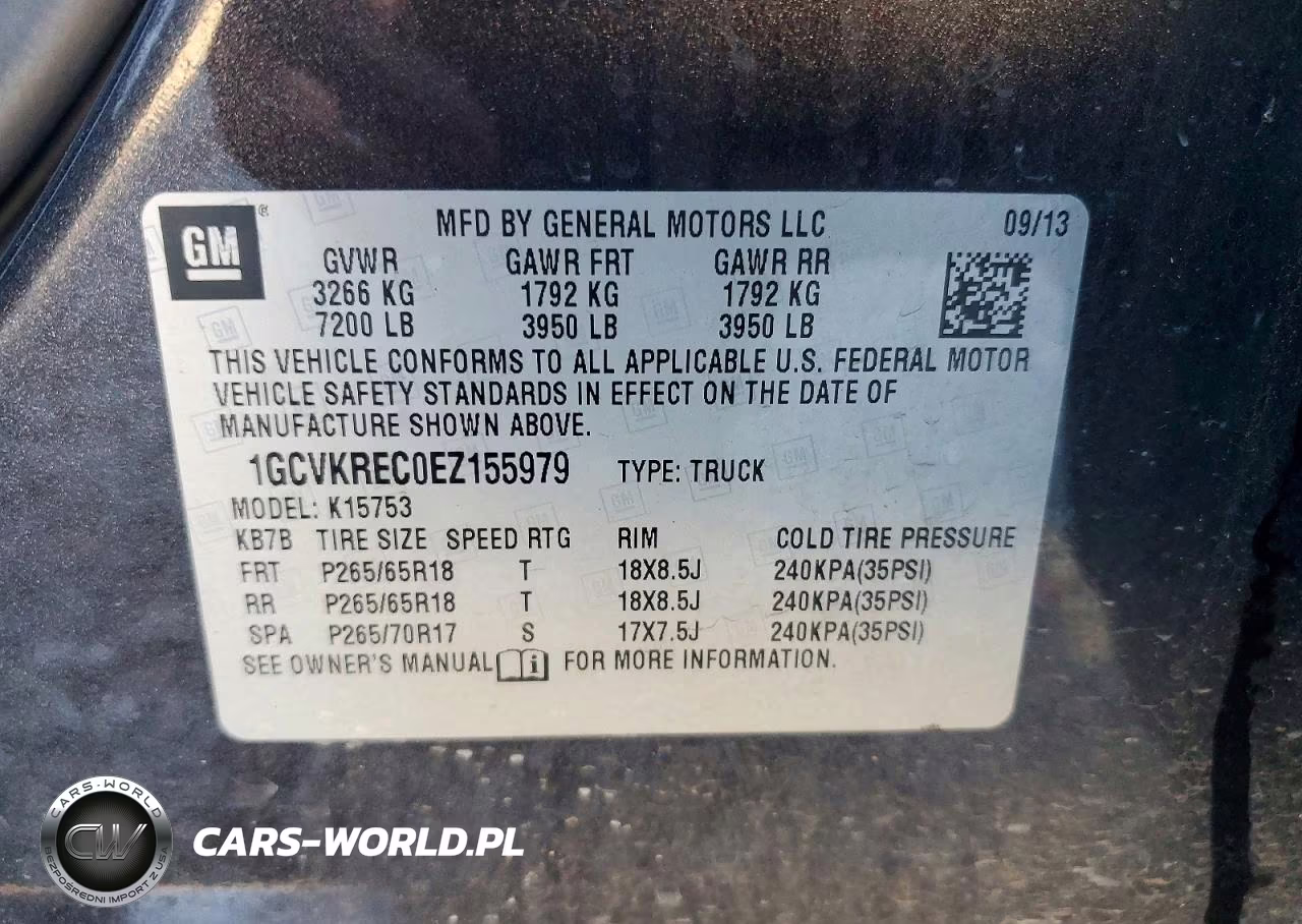 2014 Chevrolet Silverado K1500 Lt VIN:1GCVKREC0EZ155979 - 12