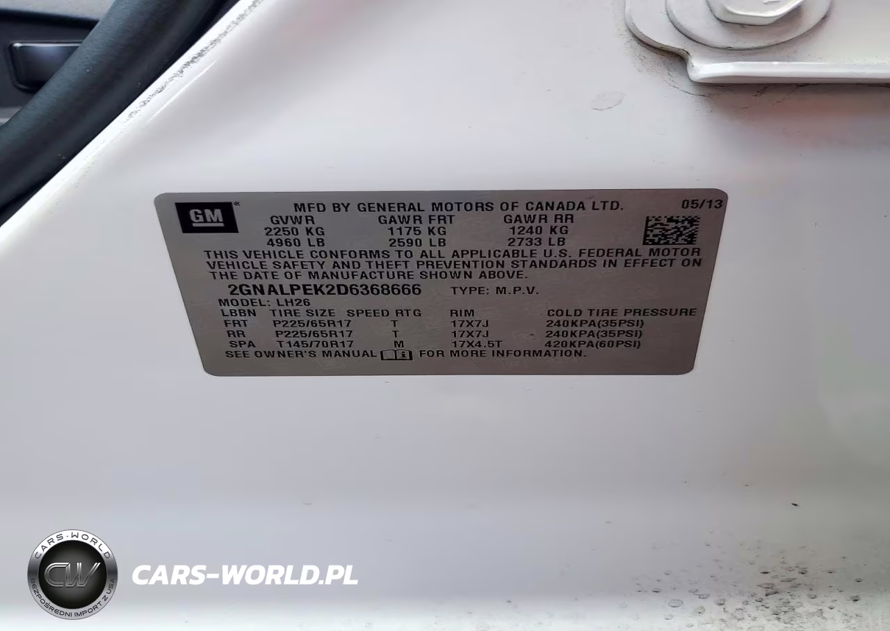 2013 Chevrolet Equinox Lt VIN:2GNALPEK2D6368666 - 13