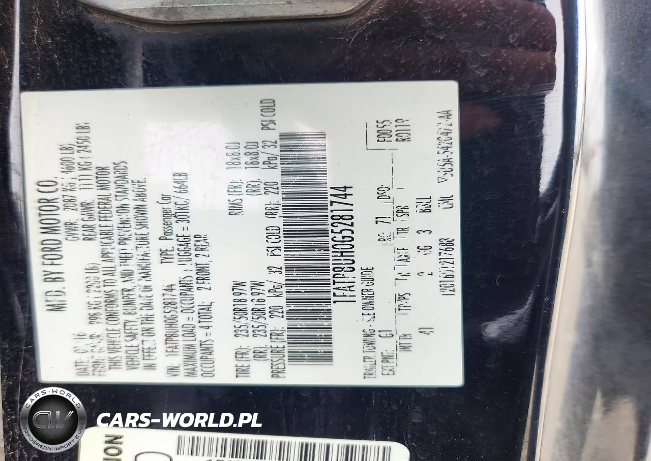 2016 Ford Mustang VIN:1FATP8UH0G5281744 - 12