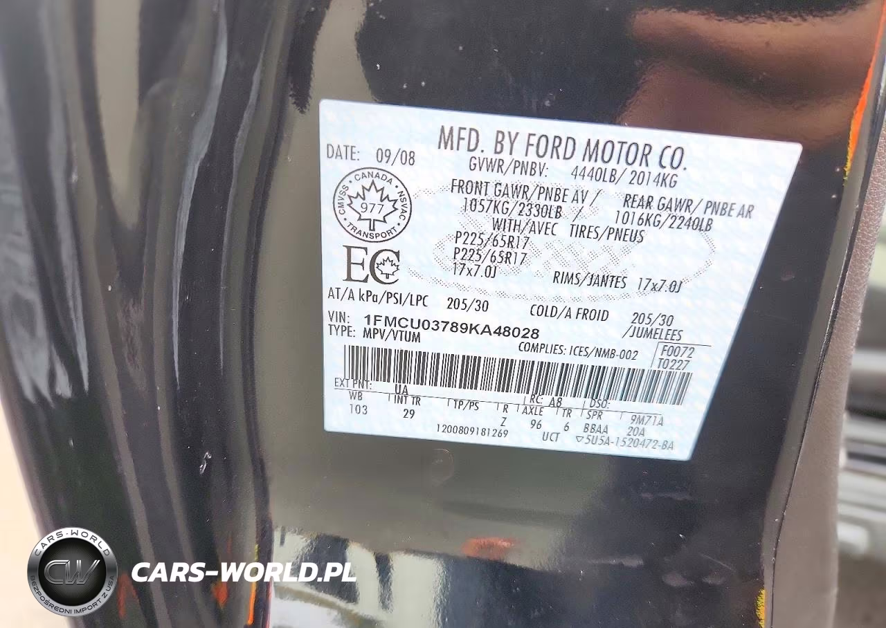 2009 Ford Escape Xlt VIN:1FMCU03789KA48028 - 12