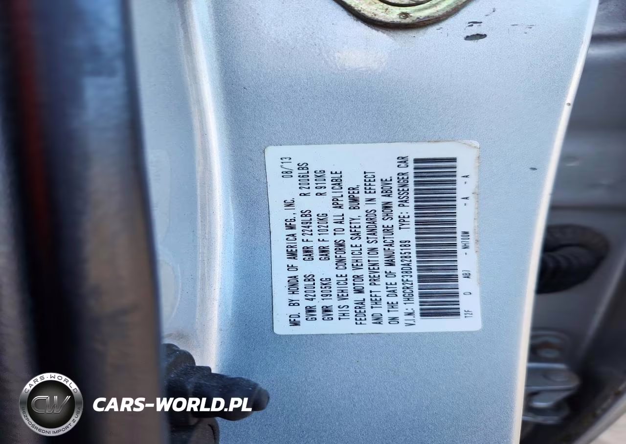 2013 Honda Accord Lx VIN:1HGCR2F38DA285189 - 12