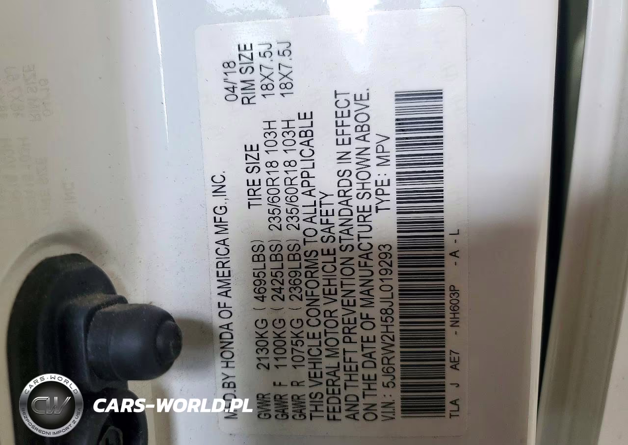 2018 Honda Cr-V Ex VIN:5J6RW2H58JL019293 - 13