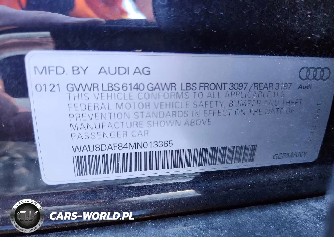 2021 Audi A8 L VIN:WAU8DAF84MN013365 - 12