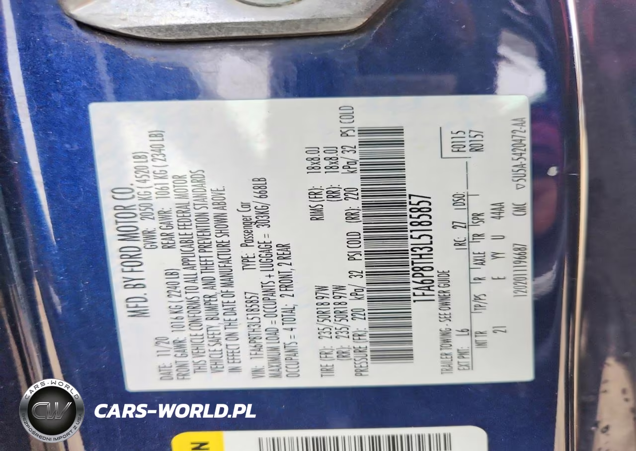 2020 Ford Mustang VIN:1FA6P8TH3L5185857 - 12