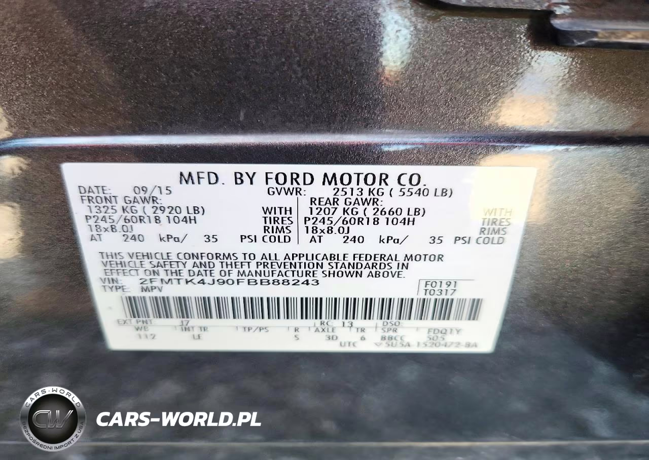 2015 Ford Edge Sel VIN:2FMTK4J90FBB88243 - 13