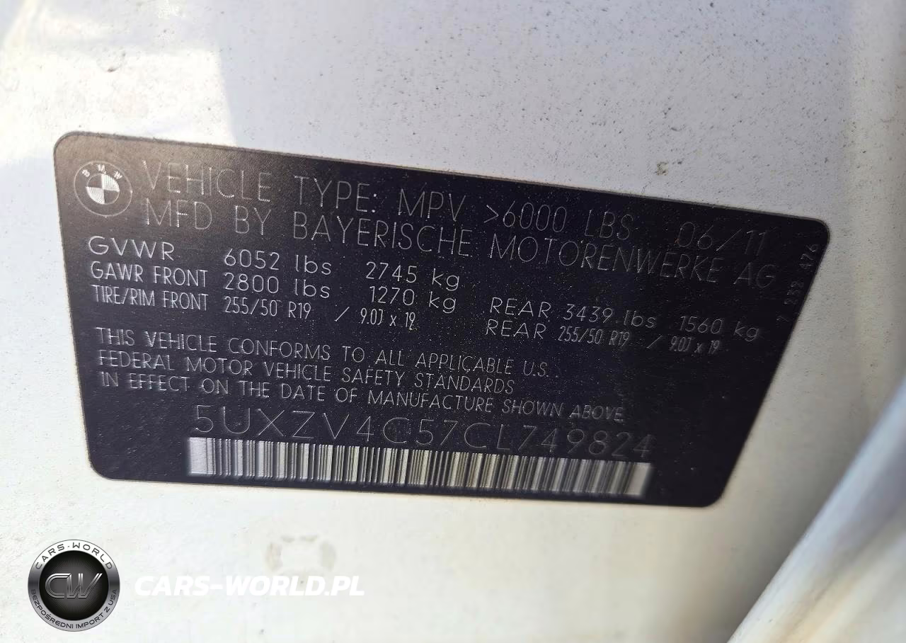 2012 BMW X5 xDrive35I VIN:5UXZV4C57CL749824 - 13