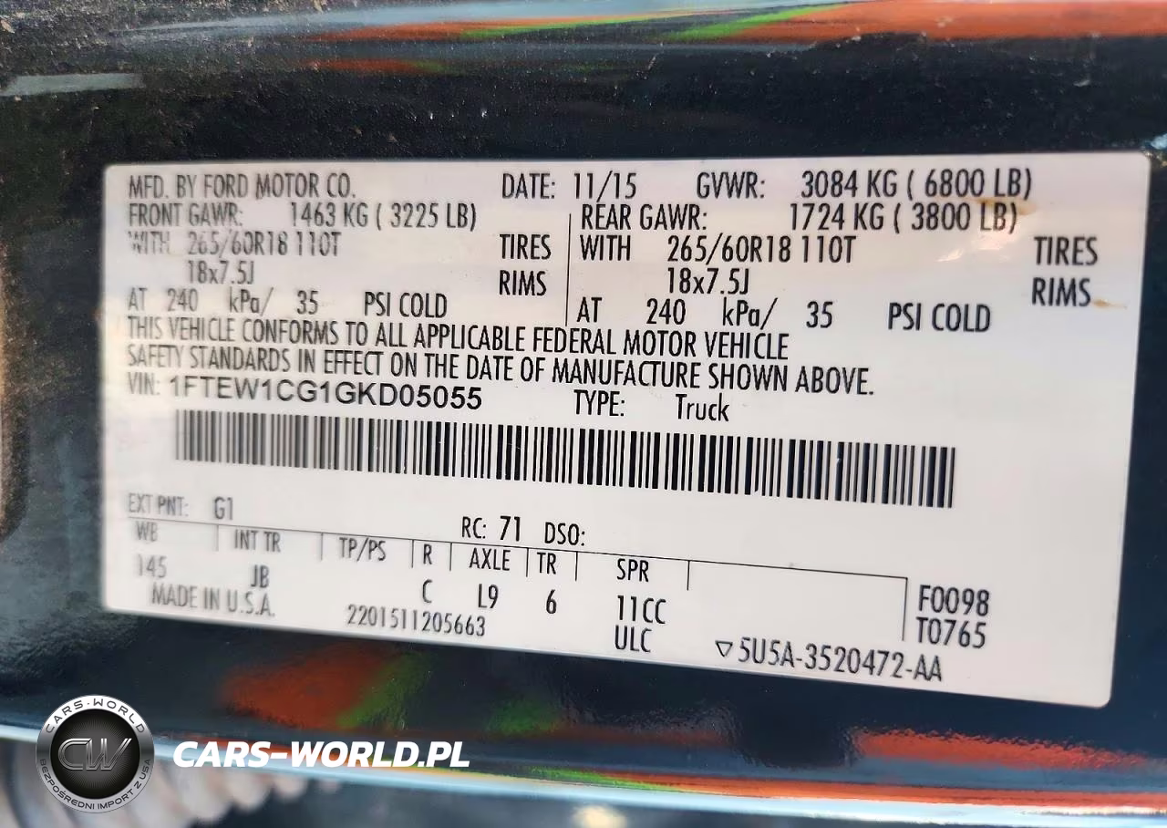 2016 Ford F150 Supercrew VIN:1FTEW1CG1GKD05055 - 12