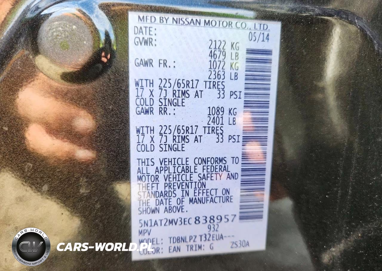 2014 Nissan Rogue S VIN:5N1AT2MV3EC838957 - 13