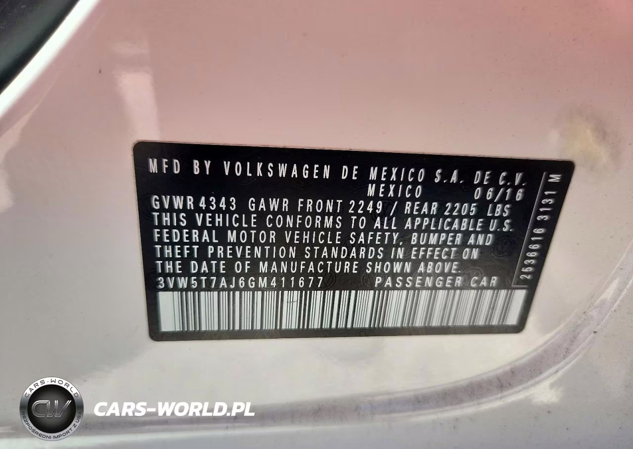 2016 Volkswagen Jetta Gli VIN:3VW5T7AJ6GM411677 - 12