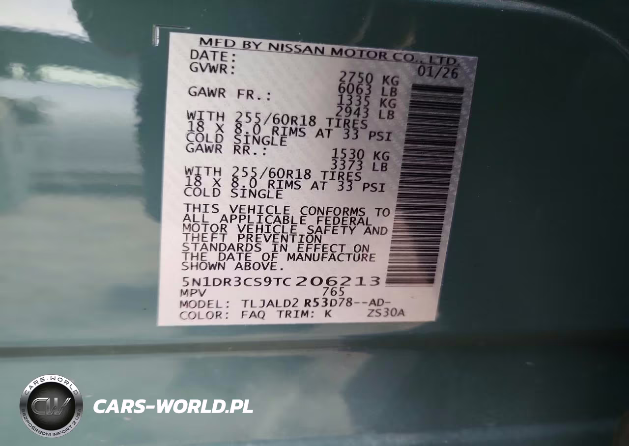 2026 Nissan Pathfinder Sl VIN:5N1DR3CS9TC206213 - 13