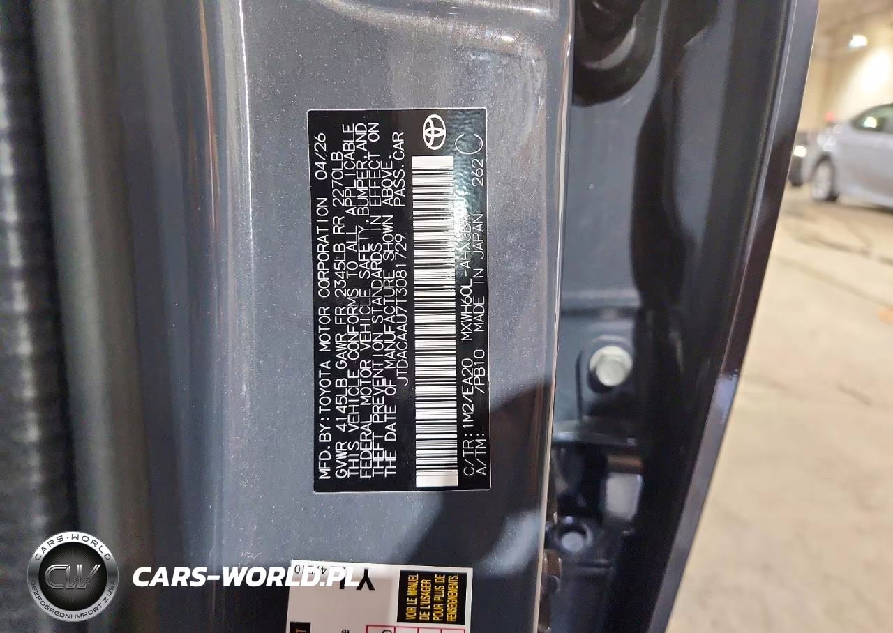 2026 Toyota Prius Xle VIN:JTDACAAU7T3081729 - 12