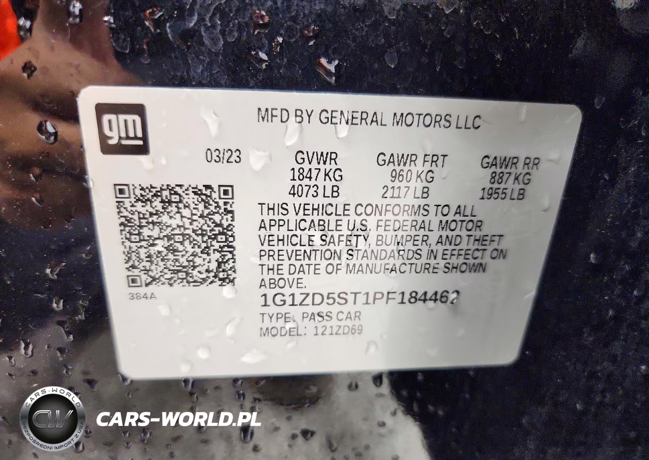 2023 Chevrolet Malibu Lt VIN:1G1ZD5ST1PF184462 - 12