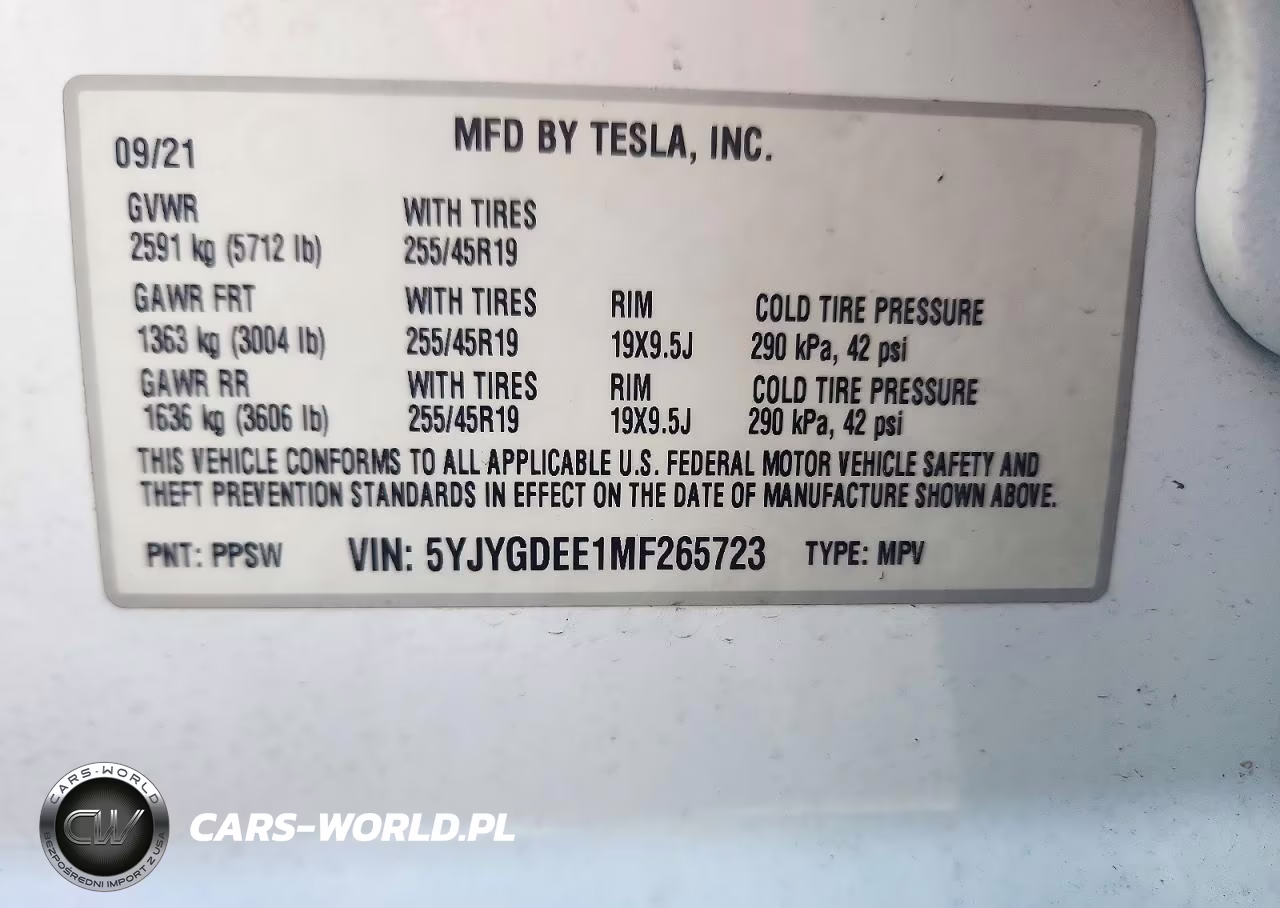 2021 Tesla Model Y VIN:5YJYGDEE1MF265723 - 12