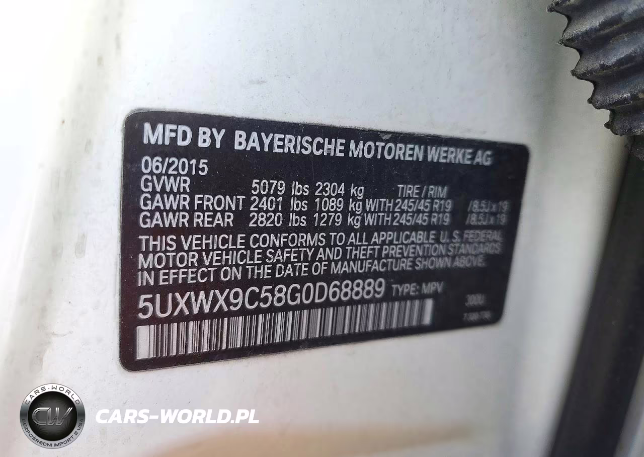 2016 BMW X3 xDrive28I VIN:5UXWX9C58G0D68889 - 13
