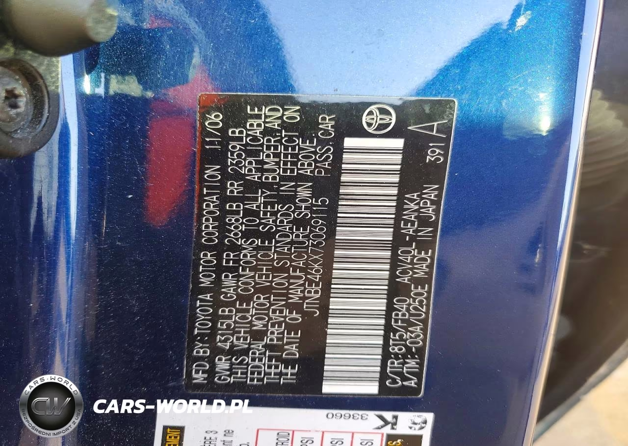 2007 Toyota Camry Le VIN:JTNBE46KX73069115 - 12