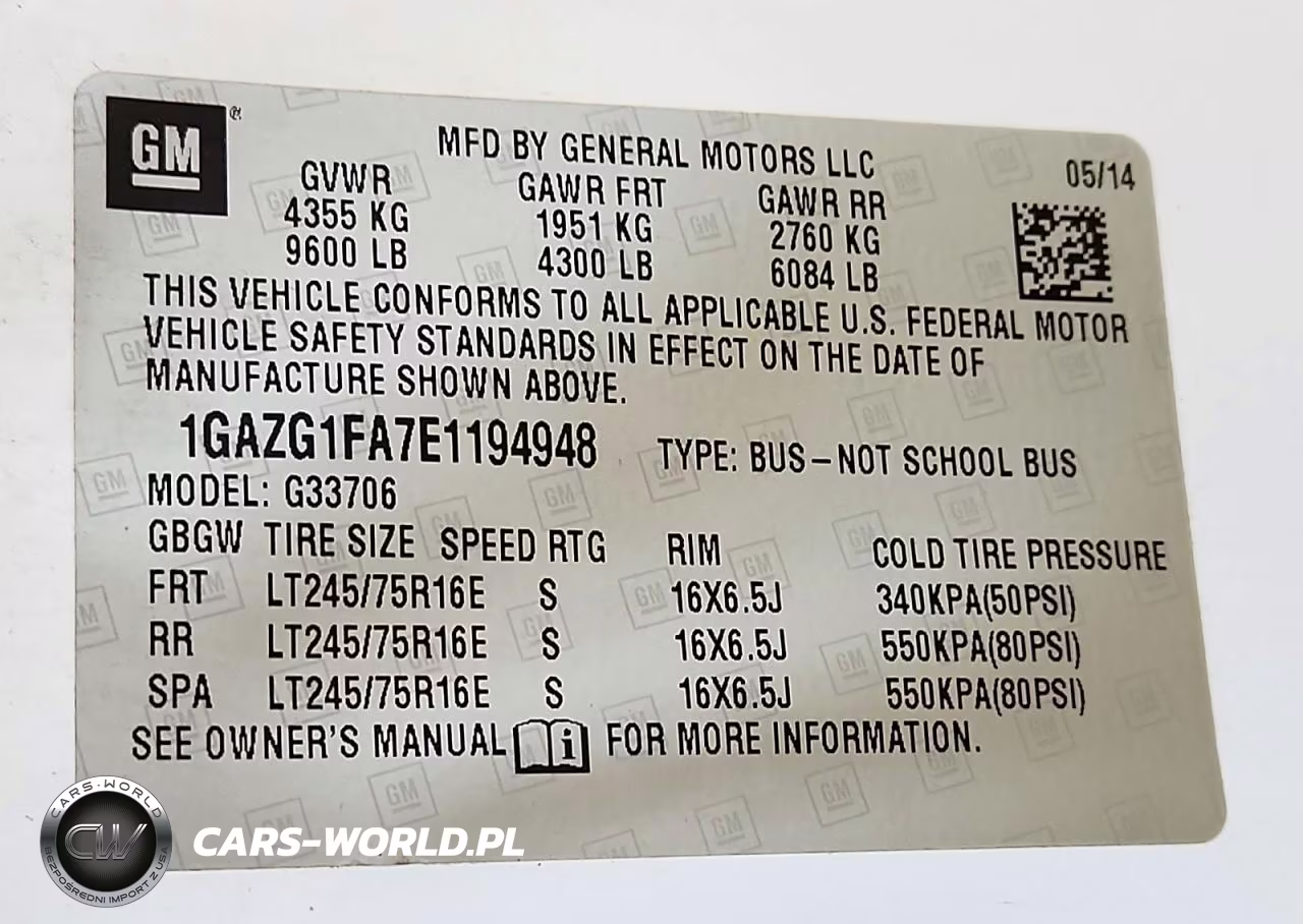 2014 Chevrolet Express G3500 Lt VIN:1GAZG1FA7E1194948 - 12