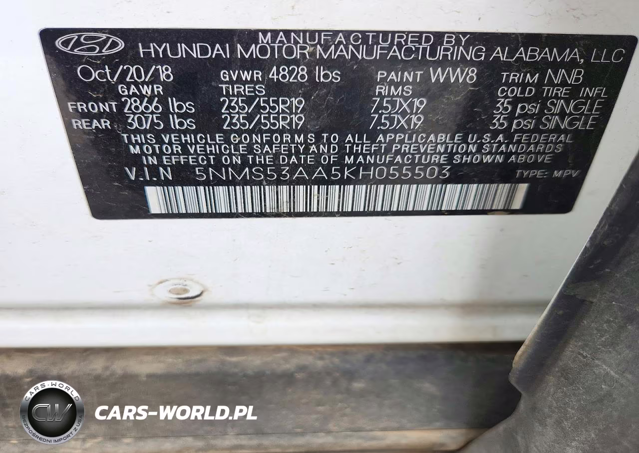 2019 Hyundai Santa Fe Limited 2.0T VIN:5NMS53AA5KH055503 - 13