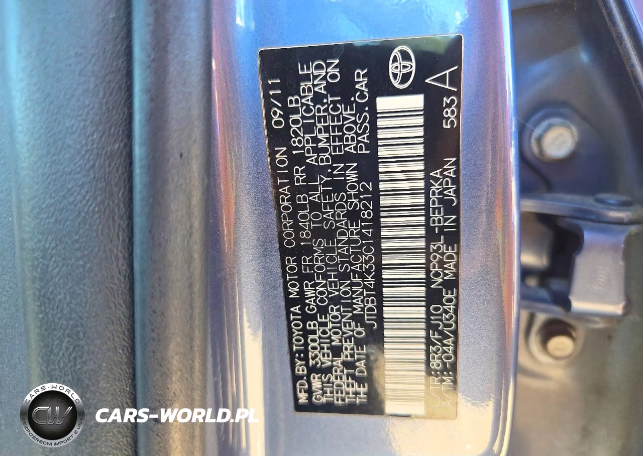 2012 Toyota Yaris VIN:JTDBT4K33C1418212 - 12