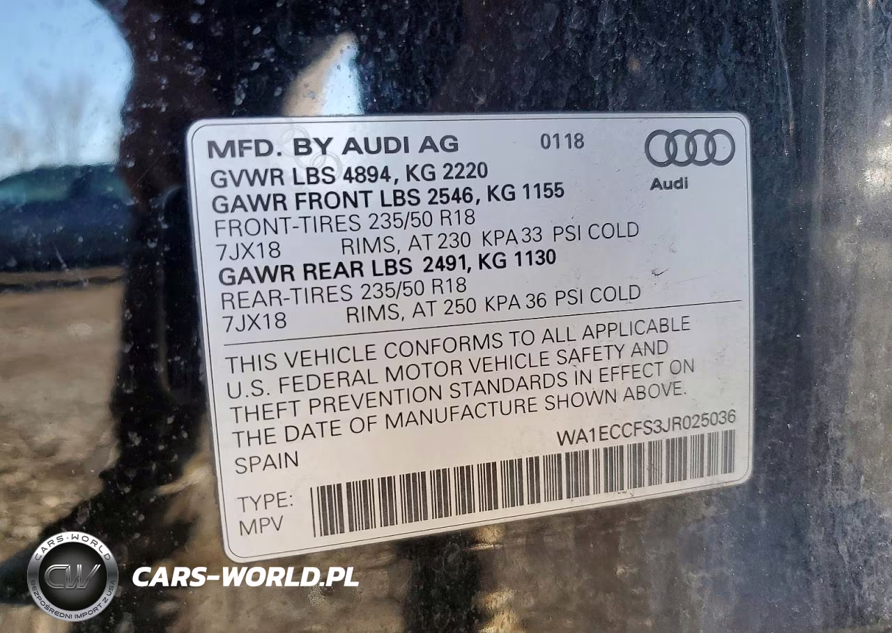 2018 Audi Q3 Premium VIN:WA1ECCFS3JR025036 - 13