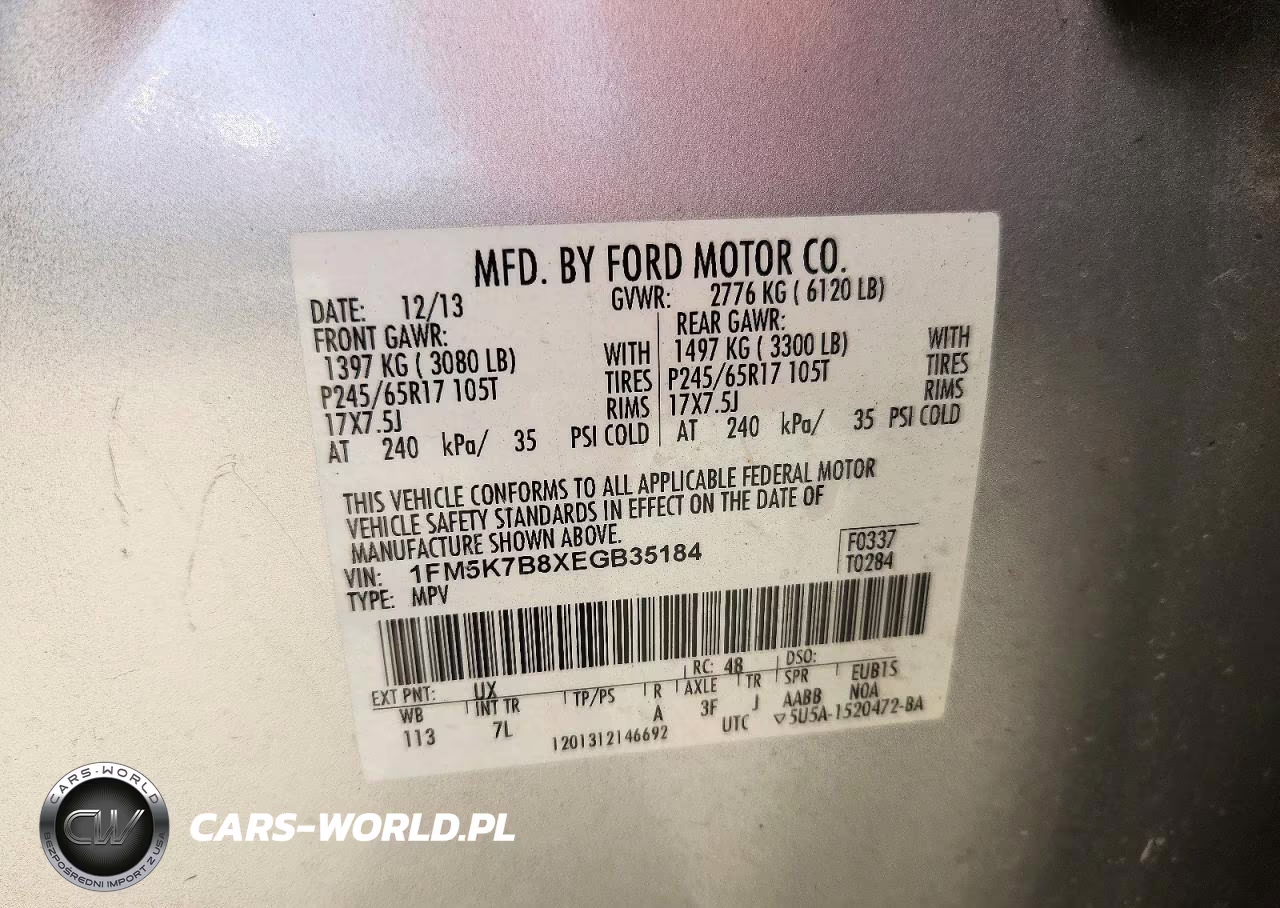2014 Ford Explorer VIN:1FM5K7B8XEGB35184 - 13
