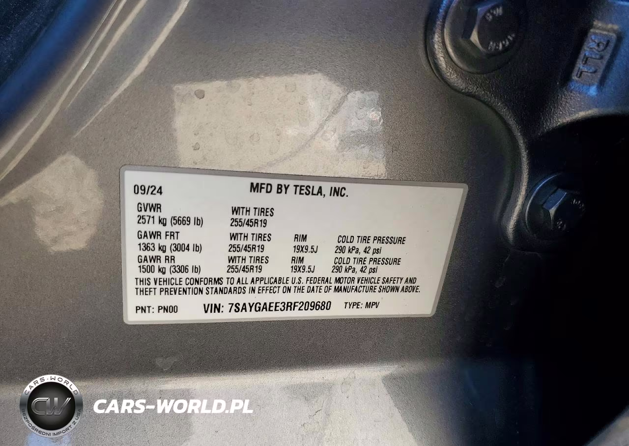 2024 Tesla Model Y VIN:7SAYGAEE3RF209680 - 13