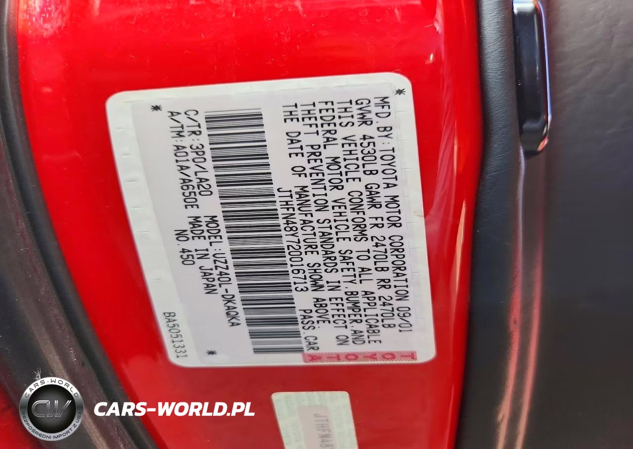 2002 Lexus Sc 430 VIN:JTHFN48Y720016713 - 12