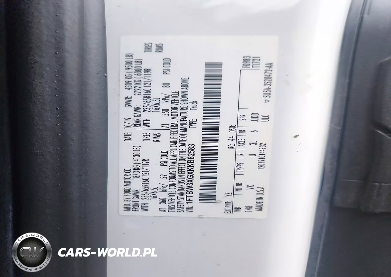 2019 Ford Transit T-350 VIN:1FTBW3XGXKKB82583 - 13