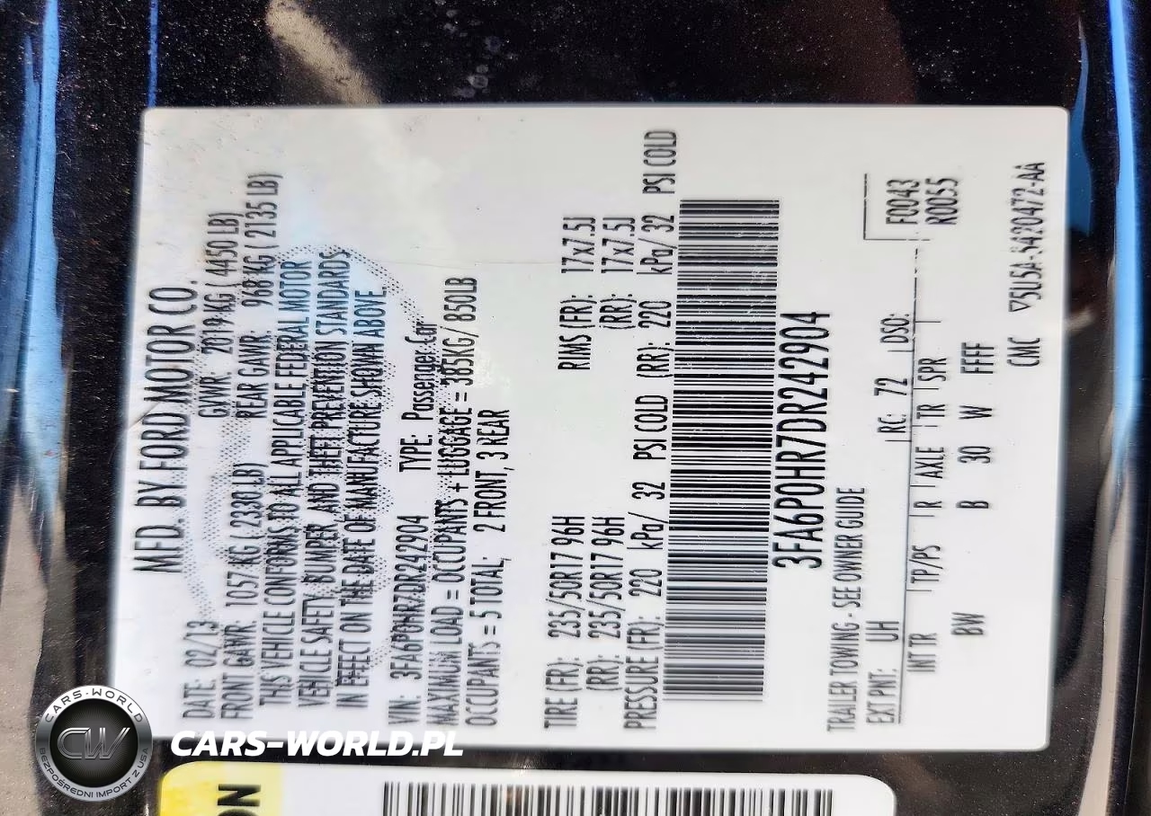 2013 Ford Fusion Se VIN:3FA6P0HR7DR242904 - 12
