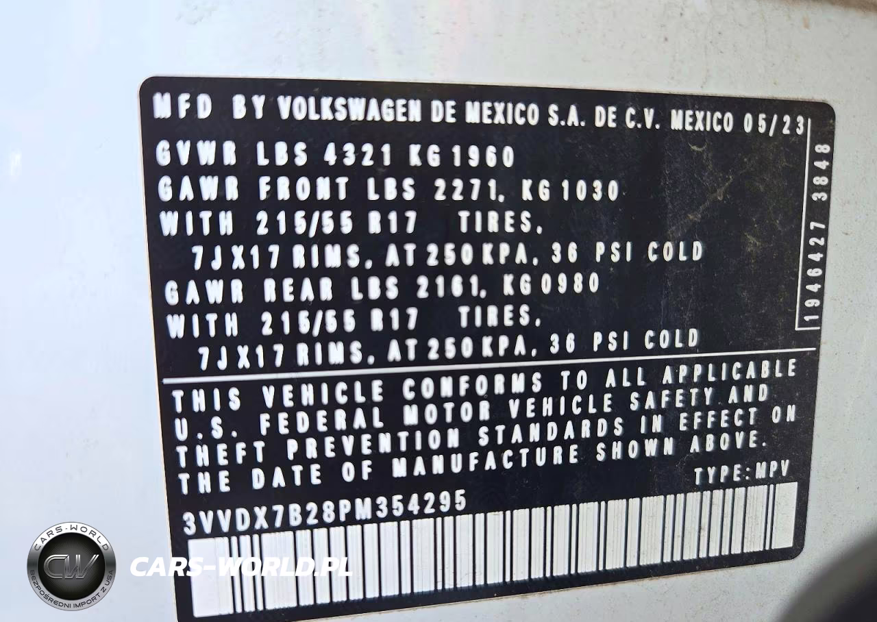 2023 Volkswagen Taos S VIN:3VVDX7B28PM354295 - 14