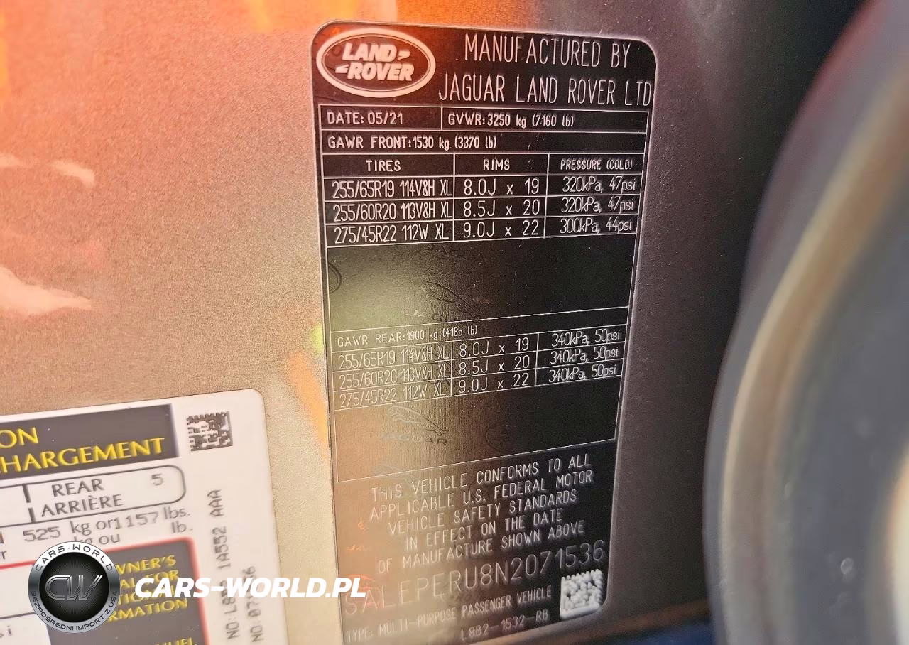 2022 Land Rover Defender 110 Se VIN:SALEPERU8N2071536 - 13