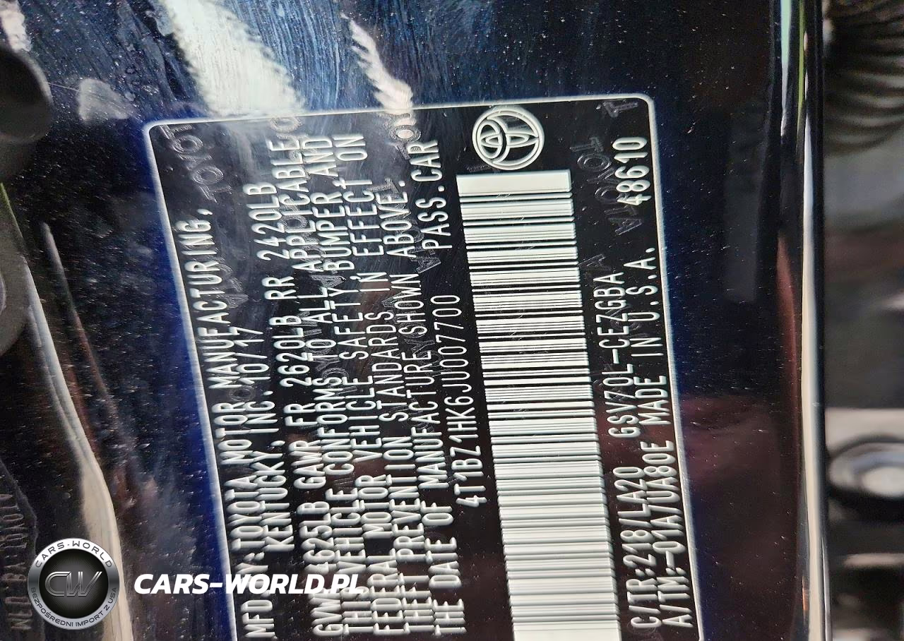 2018 Toyota Camry Xle V6 VIN:4T1BZ1HK6JU007700 - 13