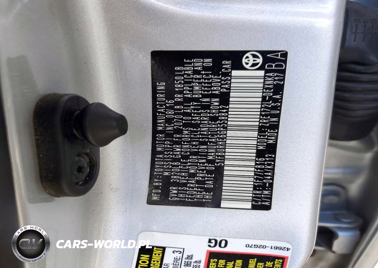 2016 Toyota Corolla Le VIN:5YFBURHE6GP558842 - 13