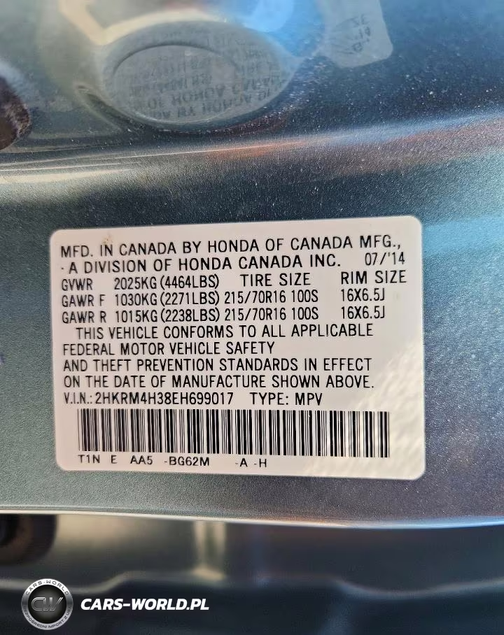 2014 Honda Cr-V Lx VIN:2HKRM4H38EH699017 - 13