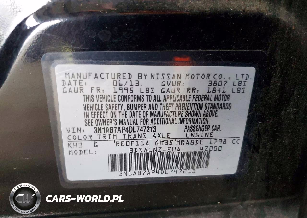 2013 Nissan Sentra S VIN:3N1AB7AP4DL747213 - 12