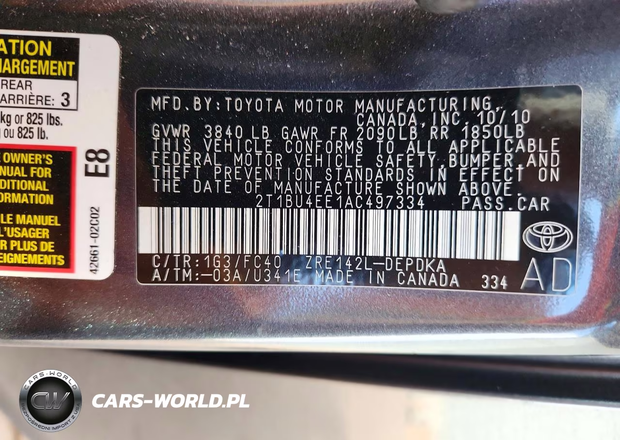 2010 Toyota Corolla Le VIN:2T1BU4EE1AC497334 - 12