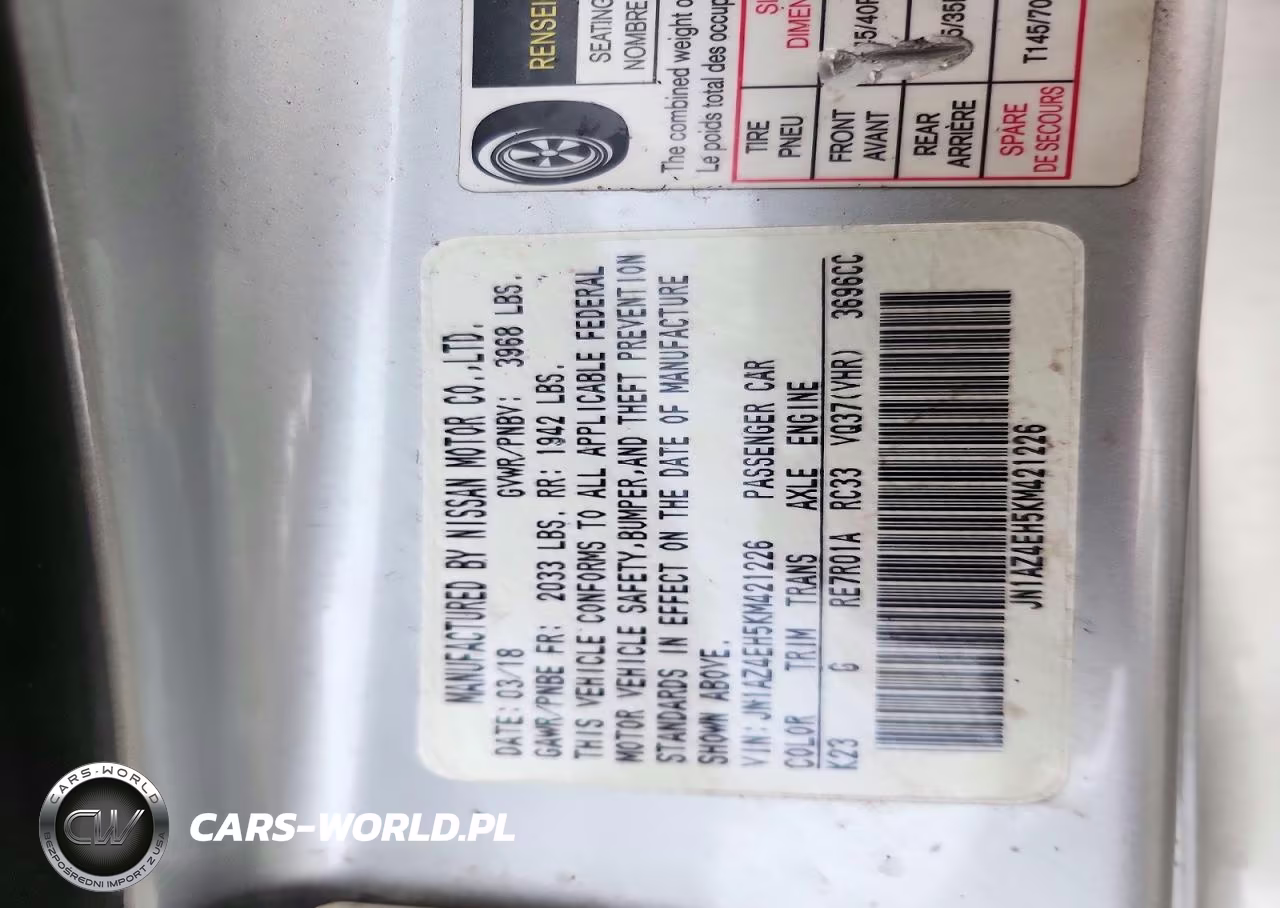 2019 Nissan 370Z Base VIN:JN1AZ4EH5KM421226 - 12