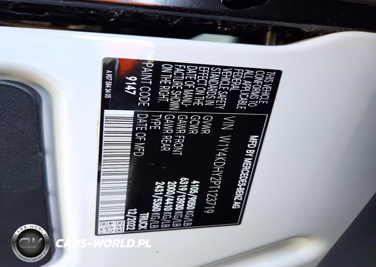 2023 Mercedes Benz Sprinter 2500 Delivery Van VIN:W1Y4KDHY2PT123719 - 13