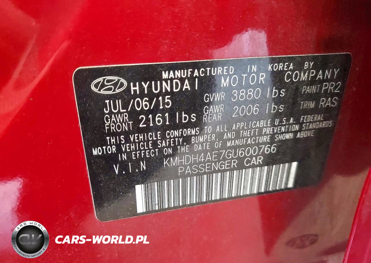 2016 Hyundai Elantra Se VIN:KMHDH4AE7GU600766 - 12