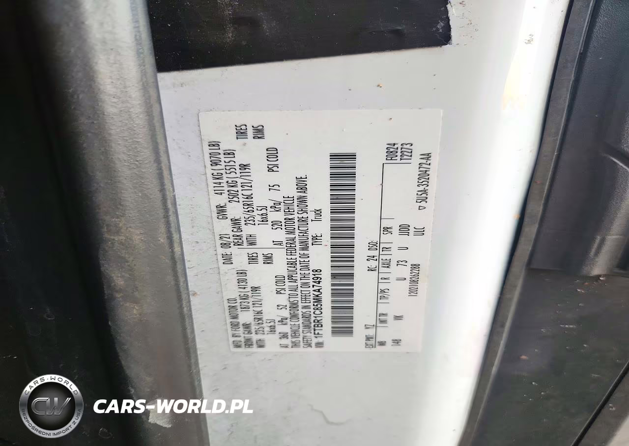 2021 Ford Transit T-250 VIN:1FTBR1C85MKA74918 - 13