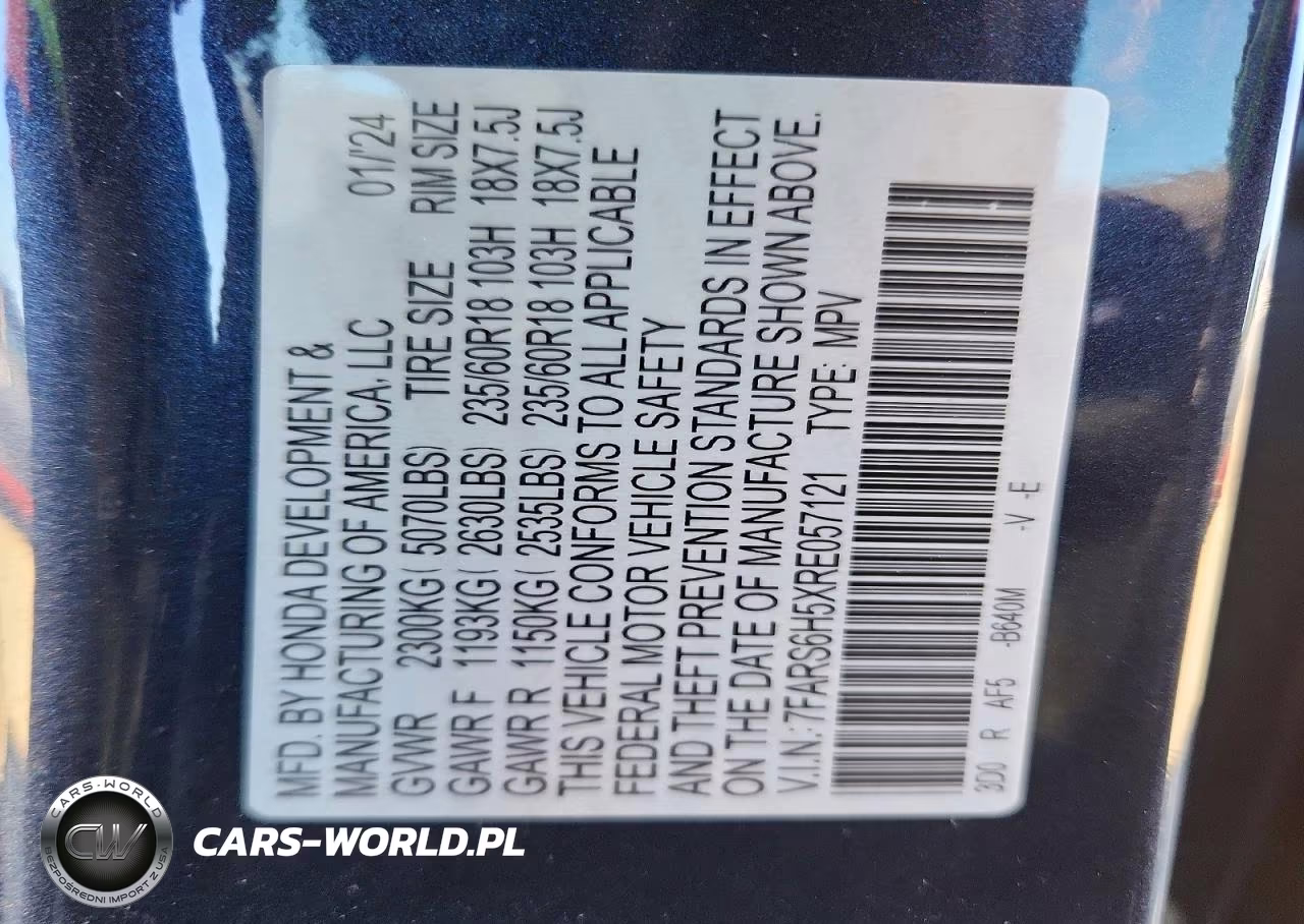 2024 Honda Cr-V Sport VIN:7FARS6H5XRE057121 - 13