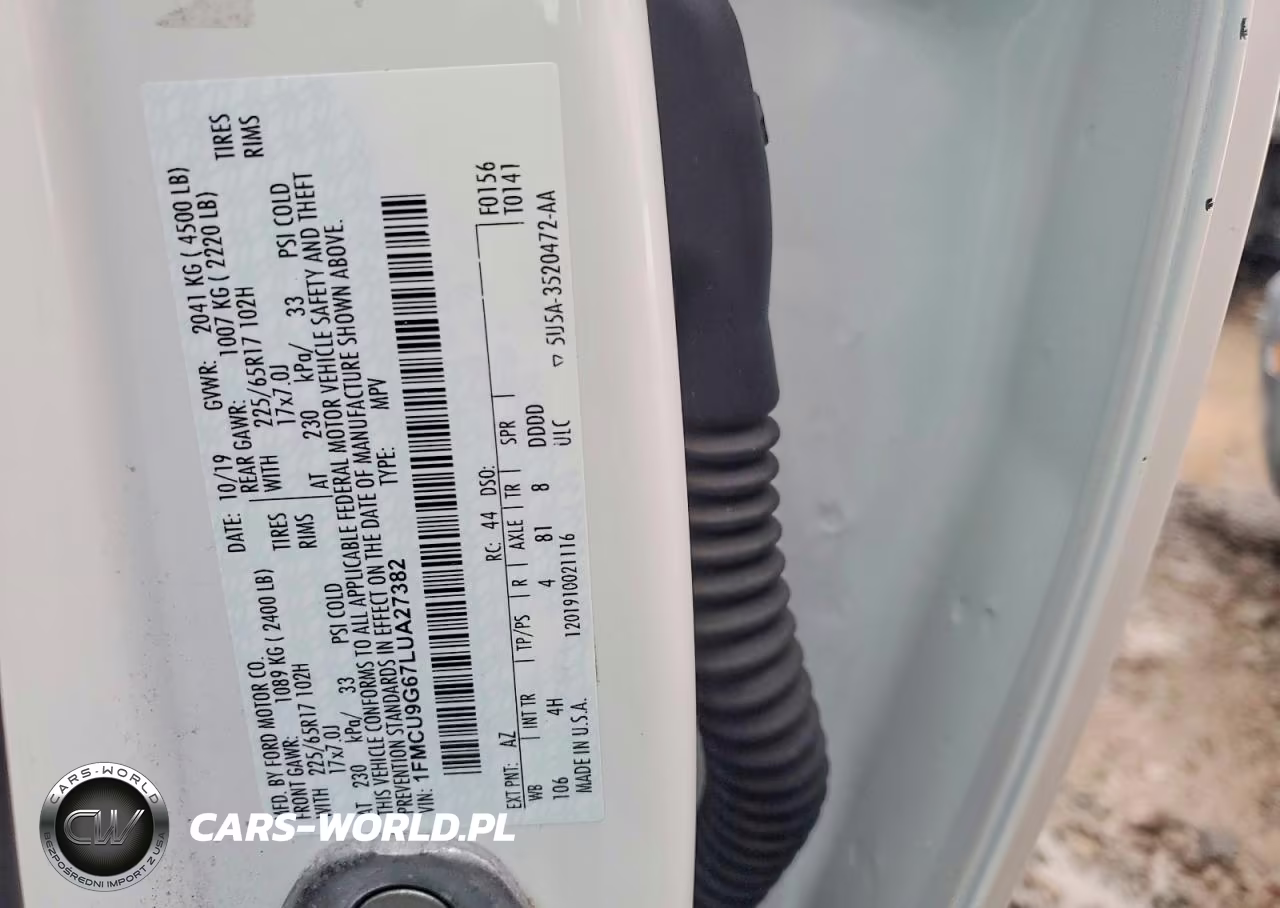 2020 Ford Escape Se VIN:1FMCU9G67LUA27382 - 13