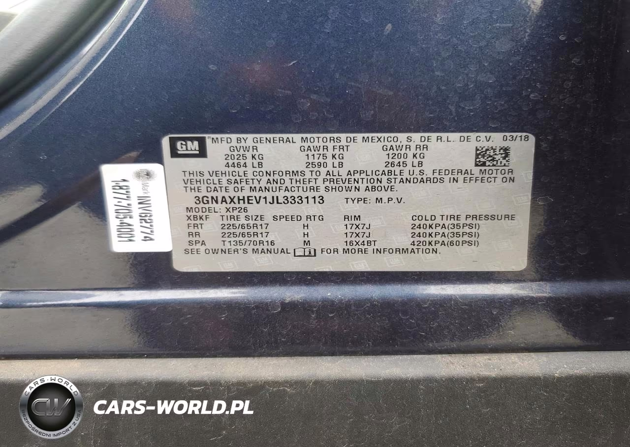 2018 Chevrolet Equinox Ls VIN:3GNAXHEV1JL333113 - 12